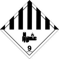 DOT Hazardous Material Handling Labels, 4" L x 4" W, Black on White SGQ530 | GTA Hardware Inc
