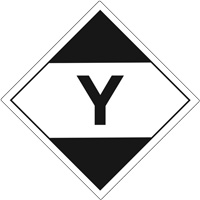 "Y" Limited Quantity Air Shipping Labels, 4" L x 4" W, Black on White SGQ531 | GTA Hardware Inc