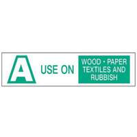 "A Use on Wood Paper Textiles and Rubbish" Labels, 6" L x 1-1/2" W, Green on White SY238 | GTA Hardware Inc