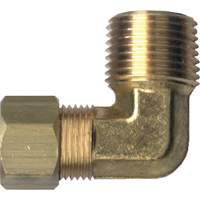 90° Pipe Elbow Fitting, Tube x Male Pipe, Brass, 1/4" x 1/2" NIW399 | GTA Hardware Inc