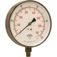 Contractor Pressure Gauge, 4-1/2" , 0 - 100 psi, Bottom Mount, Analogue YB900 | GTA Hardware Inc