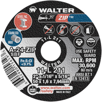 Zip™ Cut-Off Wheel, 2" x 1/16", 5/16" Arbor, Type 1, Aluminum Oxide, 5100 RPM YC582 | GTA Hardware Inc